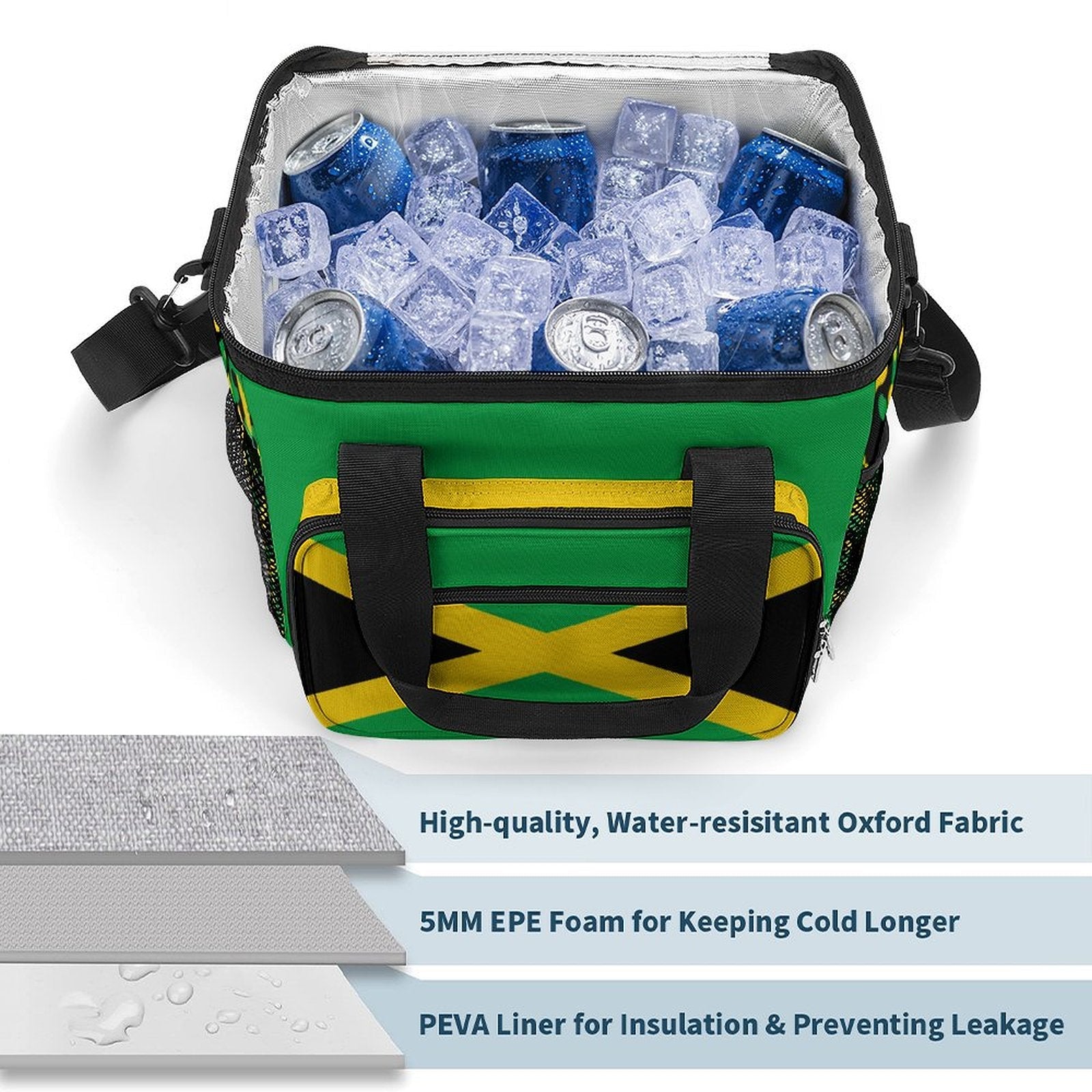 Jamaica Flag Insulated Cooler Bag - Conscious Apparel Store