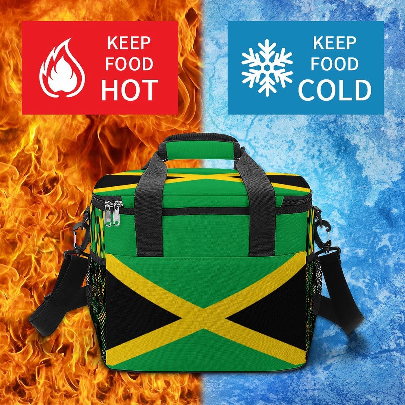 Jamaica Flag Insulated Cooler Bag - Conscious Apparel Store