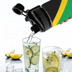Jamaica Flag Insulated Water Bottle with Dual - Use Lid (18oz) - Conscious Apparel Store