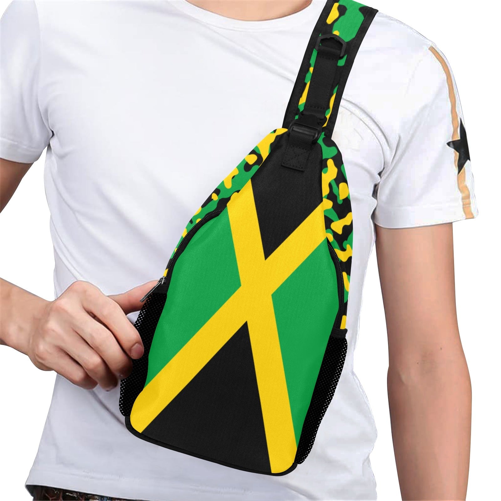 Jamaica Flag Men's Casual Chest Bag - Conscious Apparel Store