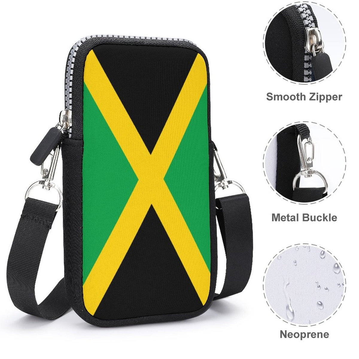 Jamaica Flag Mobile Phone Purse - Conscious Apparel Store
