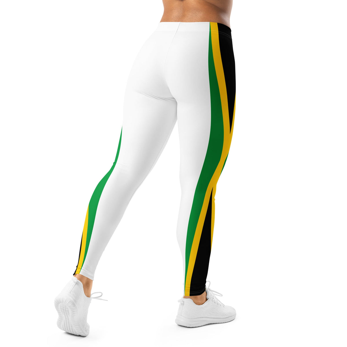 Jamaica Flag White Leggings - Conscious Apparel Store
