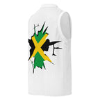 Jamaica Flag (White) Premium Sport Jersey Tank Top - Conscious Apparel Store