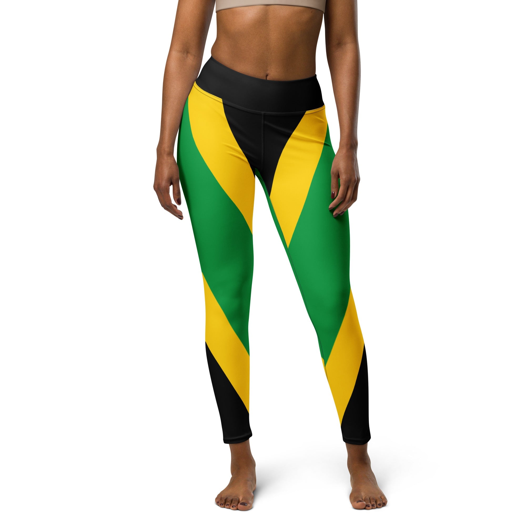 Jamaica Flag Yoga Leggings - Conscious Apparel Store