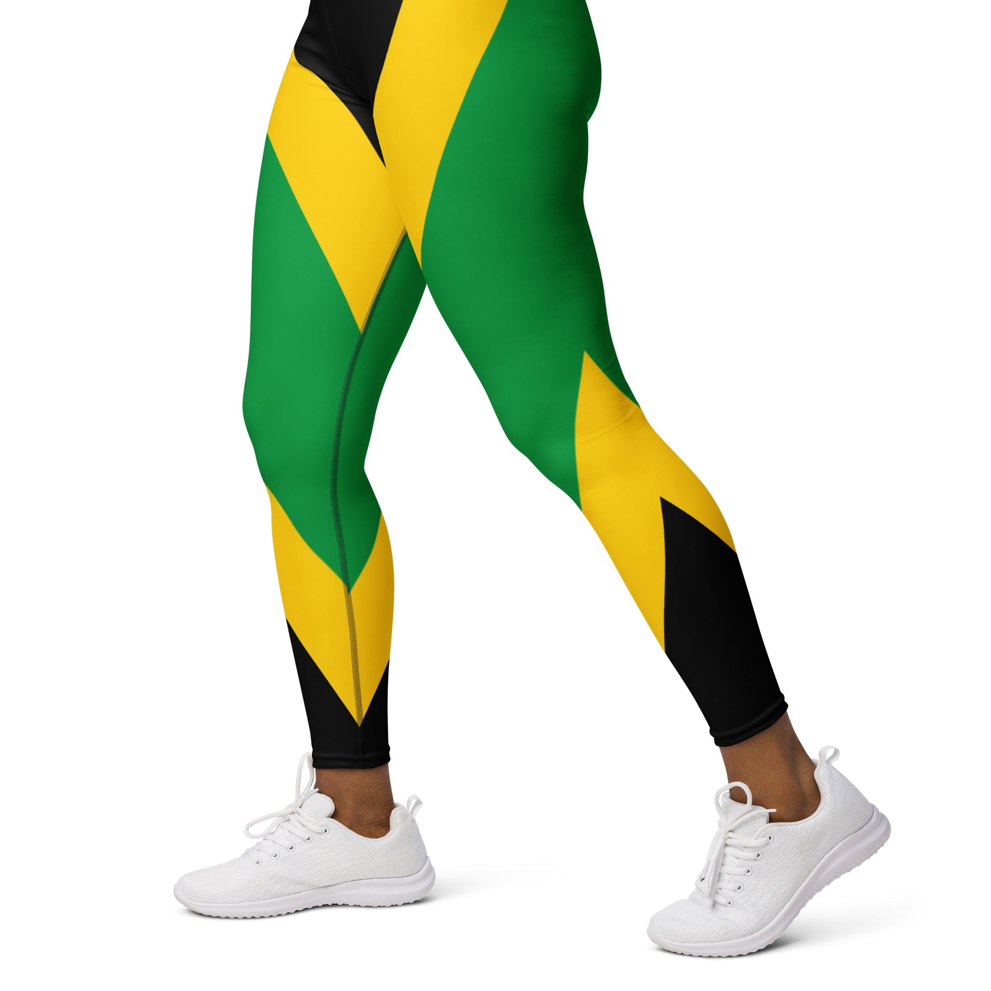 Jamaica Flag Yoga Leggings - Conscious Apparel Store