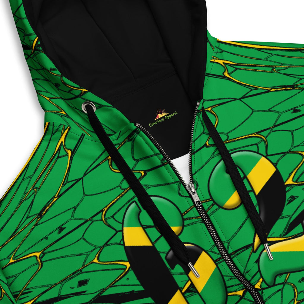 Jamaica Football Unisex zip hoodie - Conscious Apparel Store