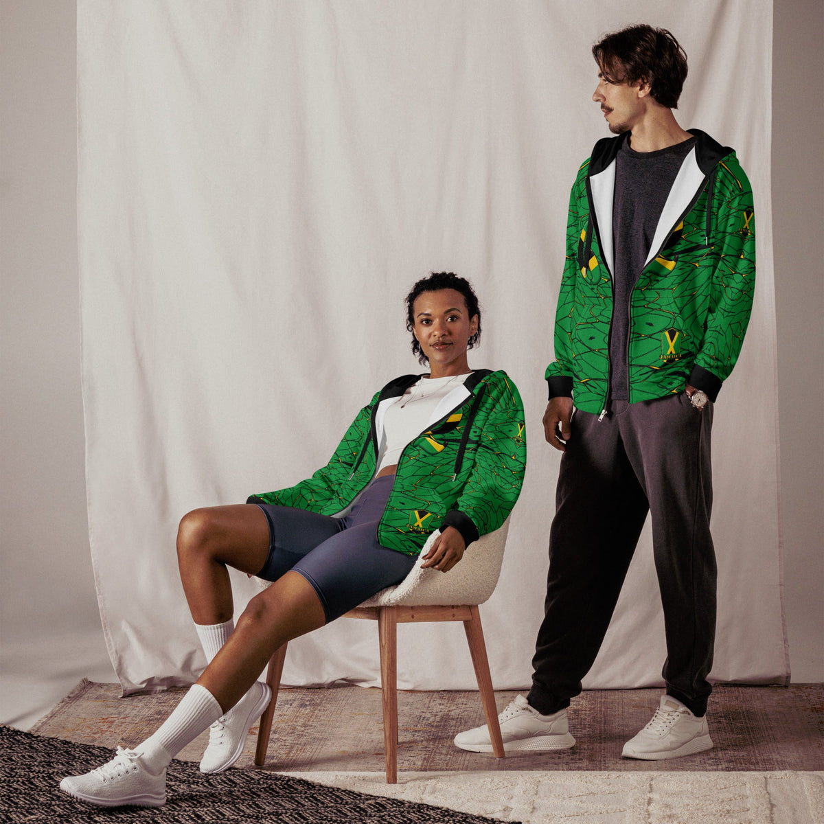 Jamaica Football Unisex zip hoodie - Conscious Apparel Store