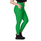 Jamaica Green Leggings with pockets - Conscious Apparel Store
