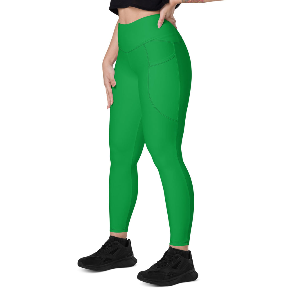 Jamaica Green Leggings with pockets - Conscious Apparel Store