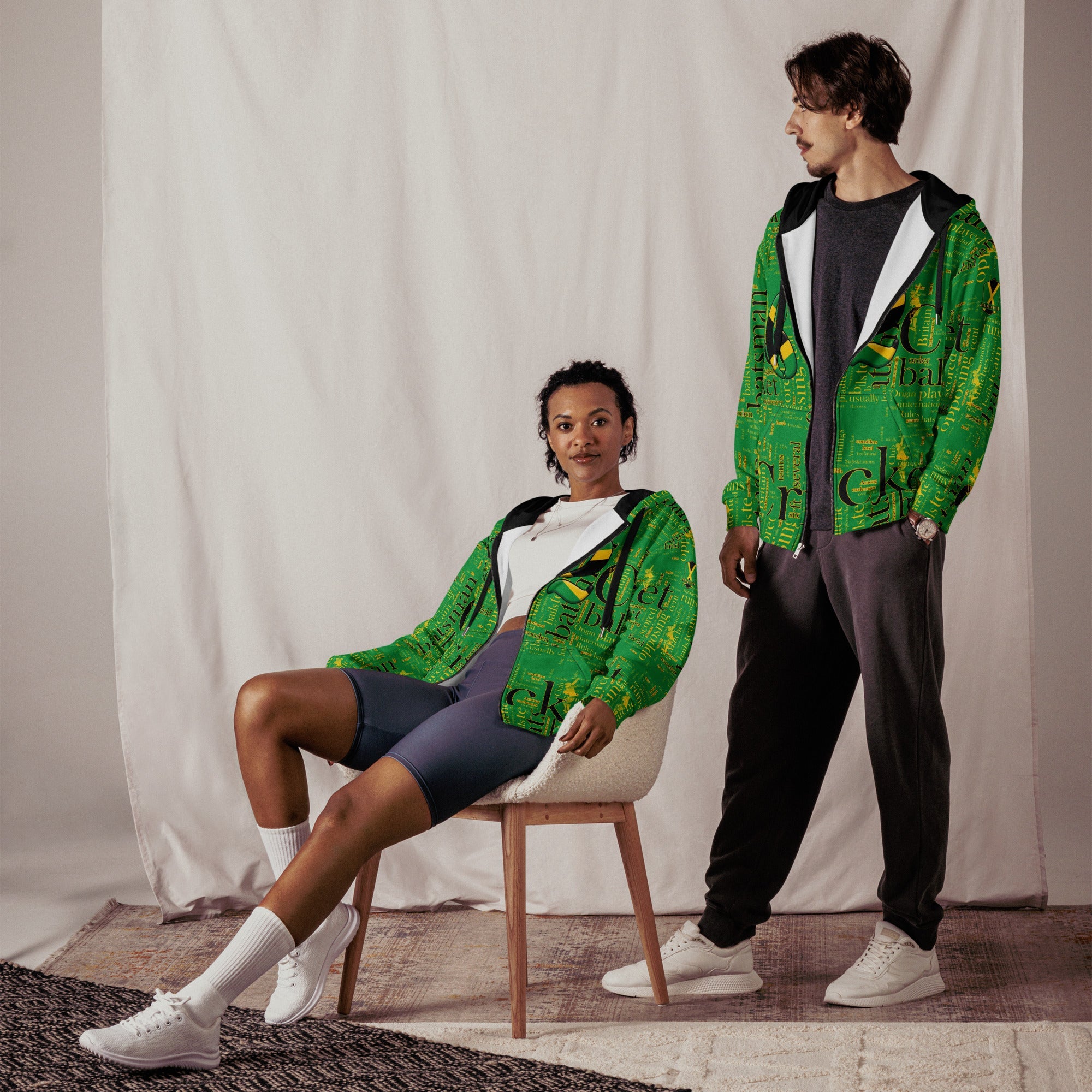 Jamaica (WI) Cricket Unisex zip hoodie - Conscious Apparel Store