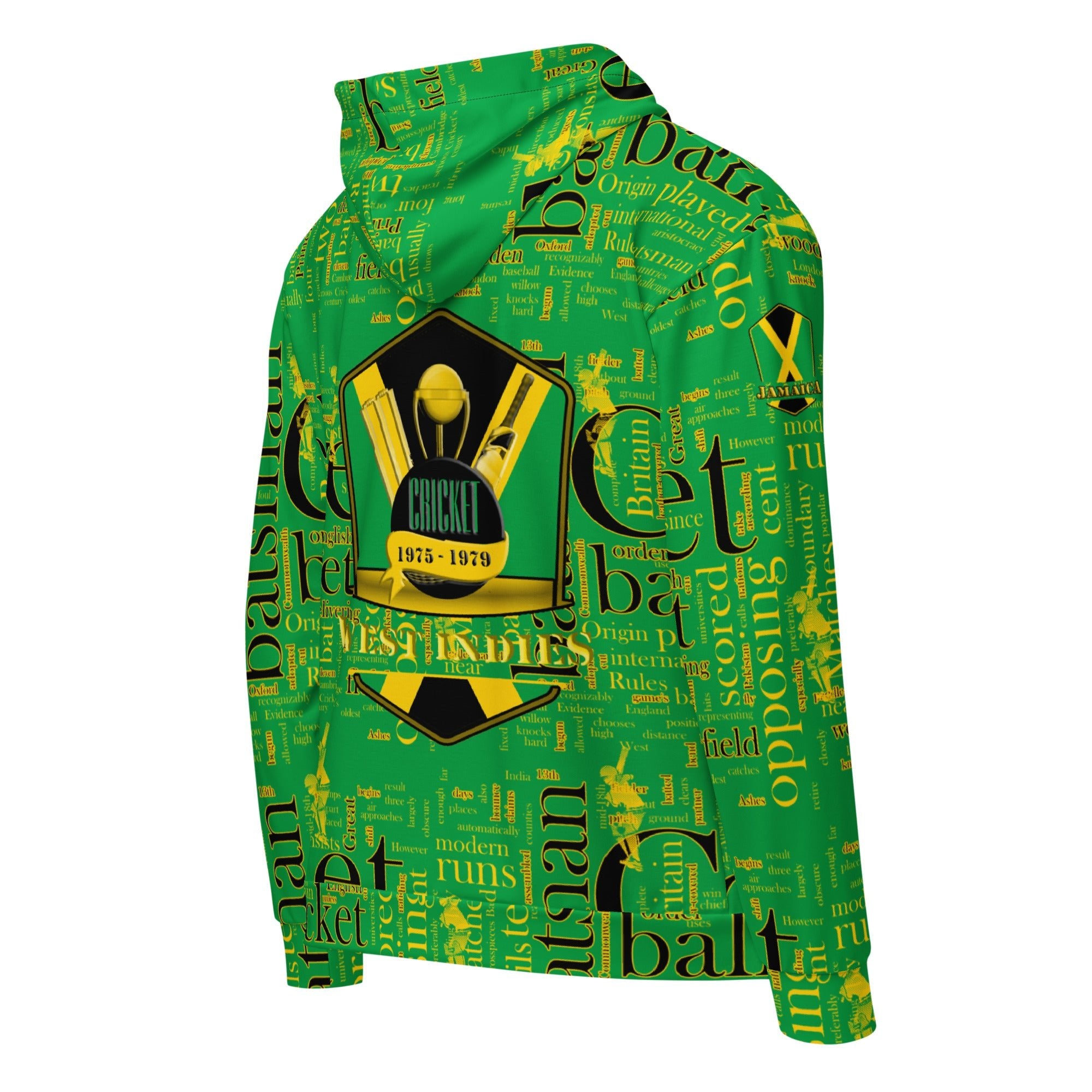 Jamaica (WI) Cricket Unisex zip hoodie - Conscious Apparel Store