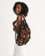 Kenya Flag Camo Canvas Drawstring Bag - Conscious Apparel Store