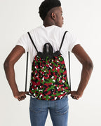 Kenya Flag Camo Canvas Drawstring Bag - Conscious Apparel Store
