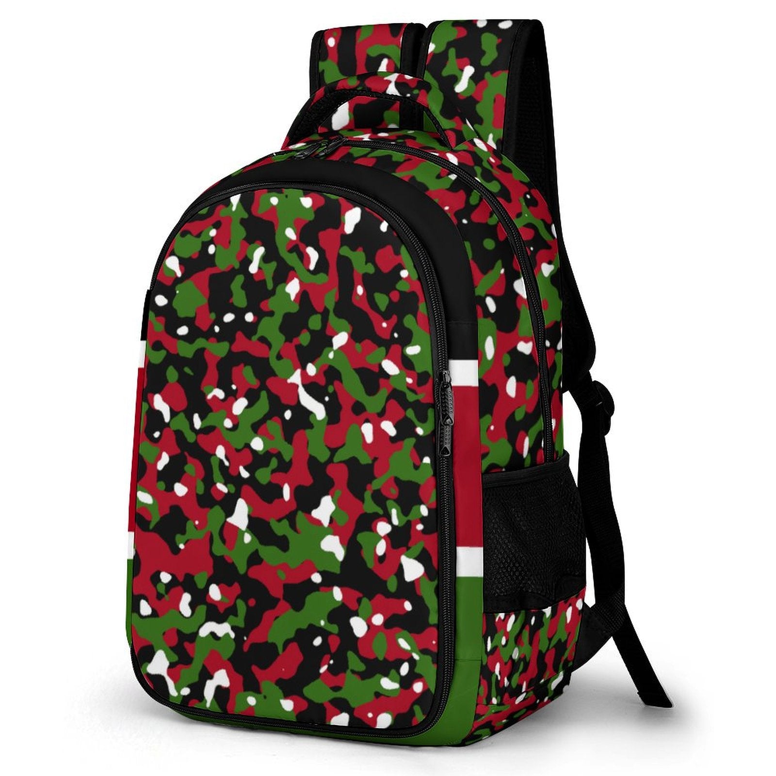Kenya Flag Camo Casual Backpack - Conscious Apparel Store