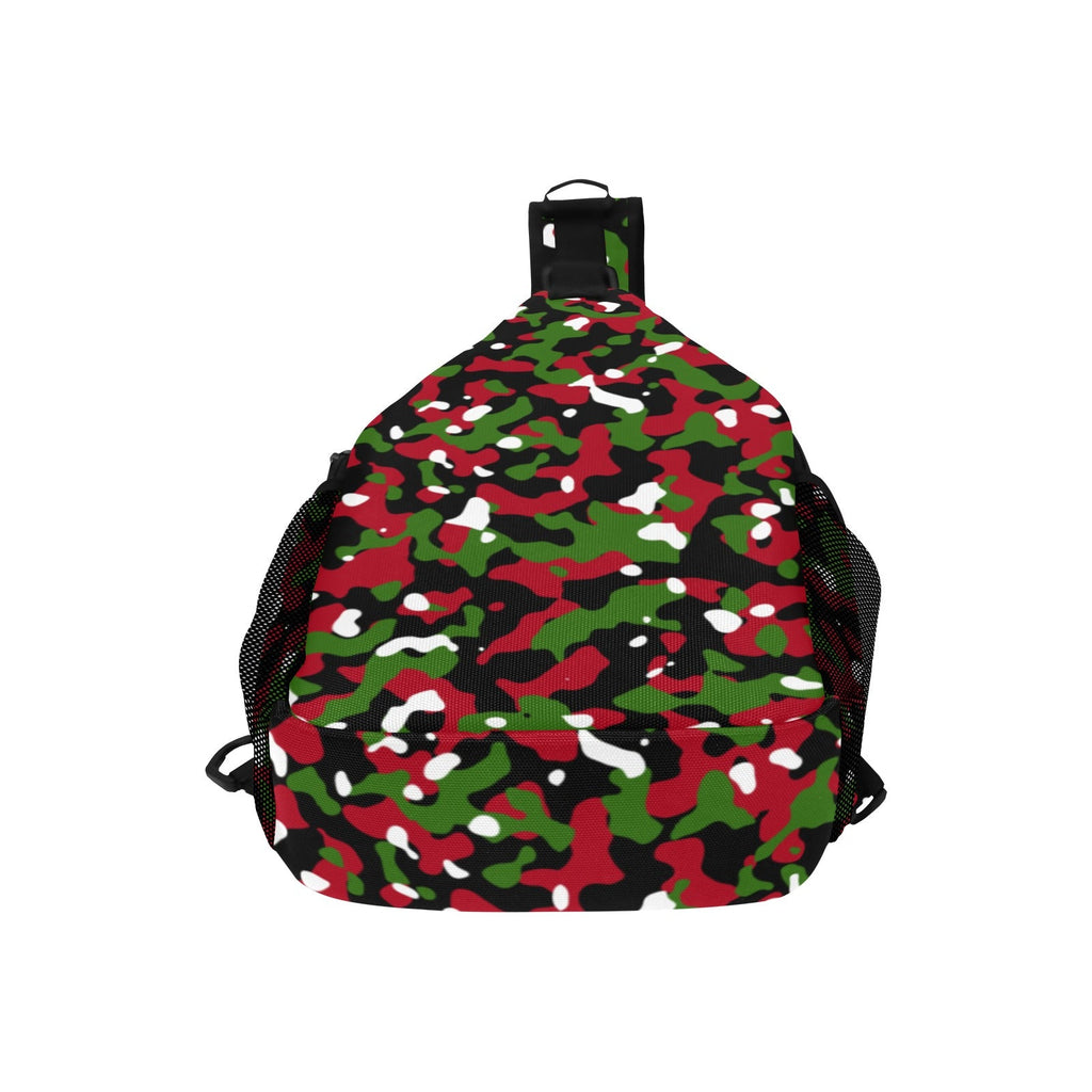 Kenya Flag Camo Casual Chest Bag - Conscious Apparel Store
