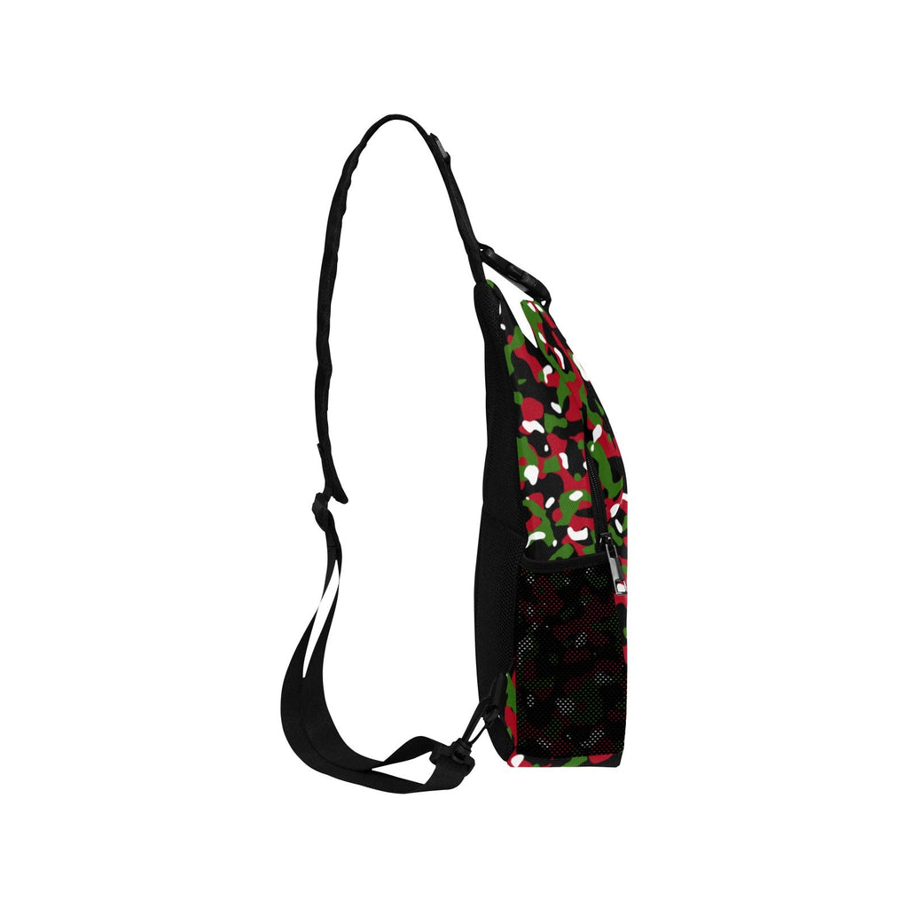Kenya Flag Camo Casual Chest Bag - Conscious Apparel Store