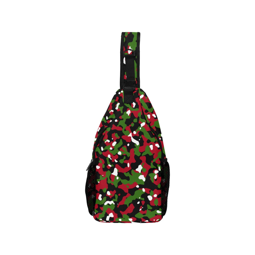 Kenya Flag Camo Casual Chest Bag - Conscious Apparel Store