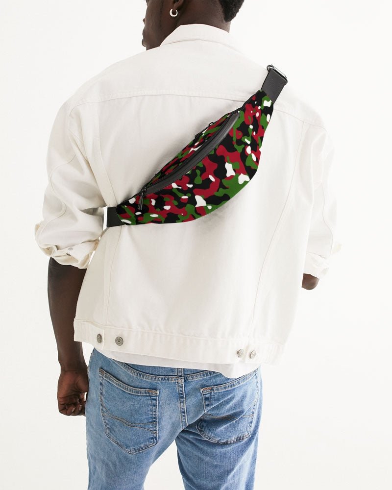 Kenya Flag Camo Crossbody Sling Bag - Conscious Apparel Store