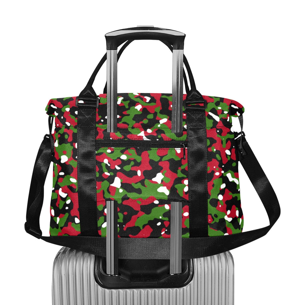 Kenya Flag Camo Large Capacity Duffle Bag - Conscious Apparel Store