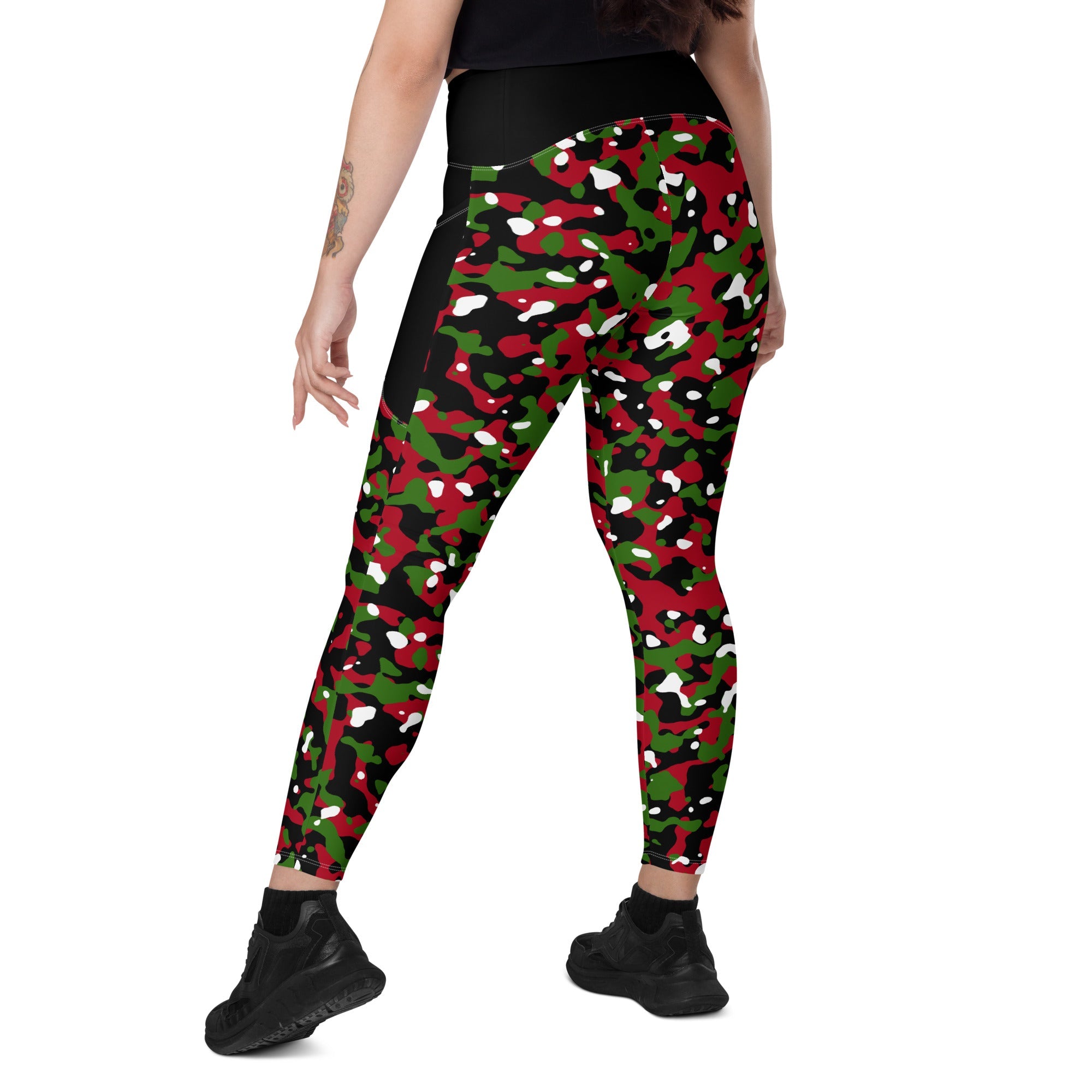 Kenya Flag Camo Leggings with pockets - Conscious Apparel Store