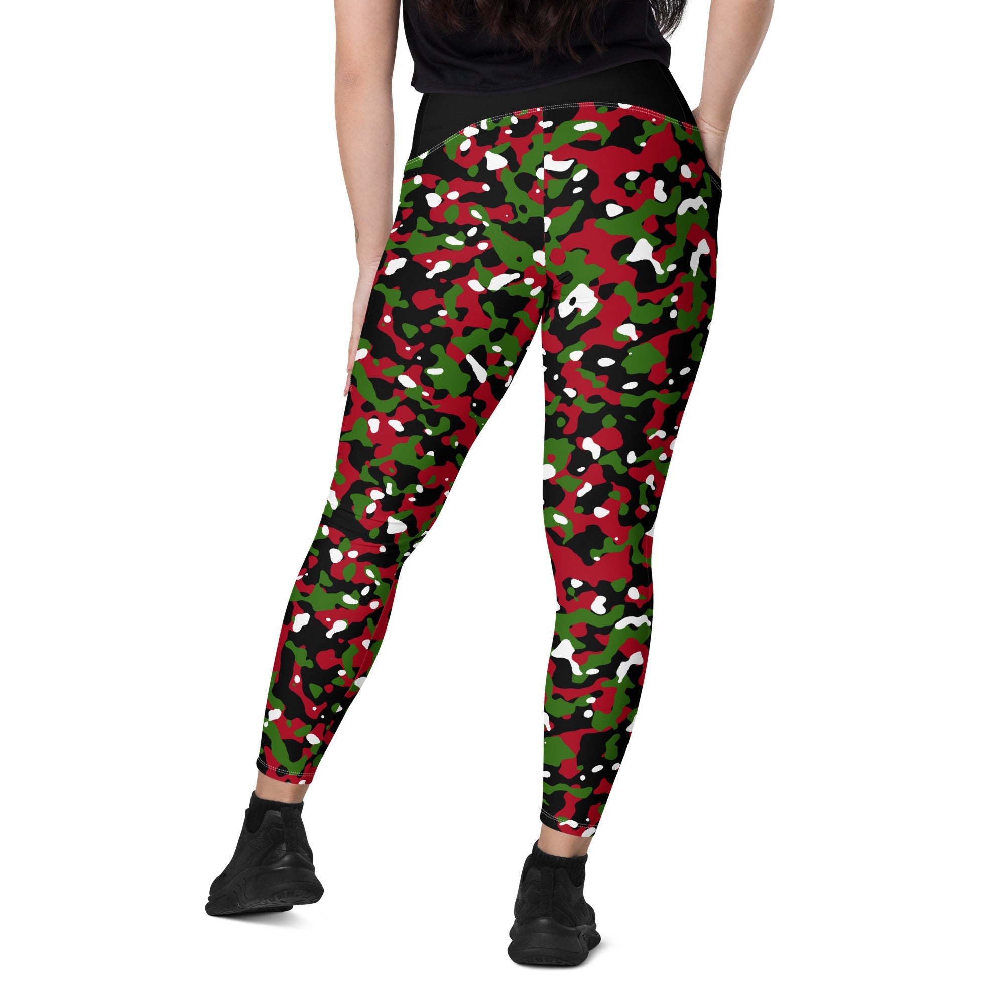 Kenya Flag Camo Leggings with pockets - Conscious Apparel Store