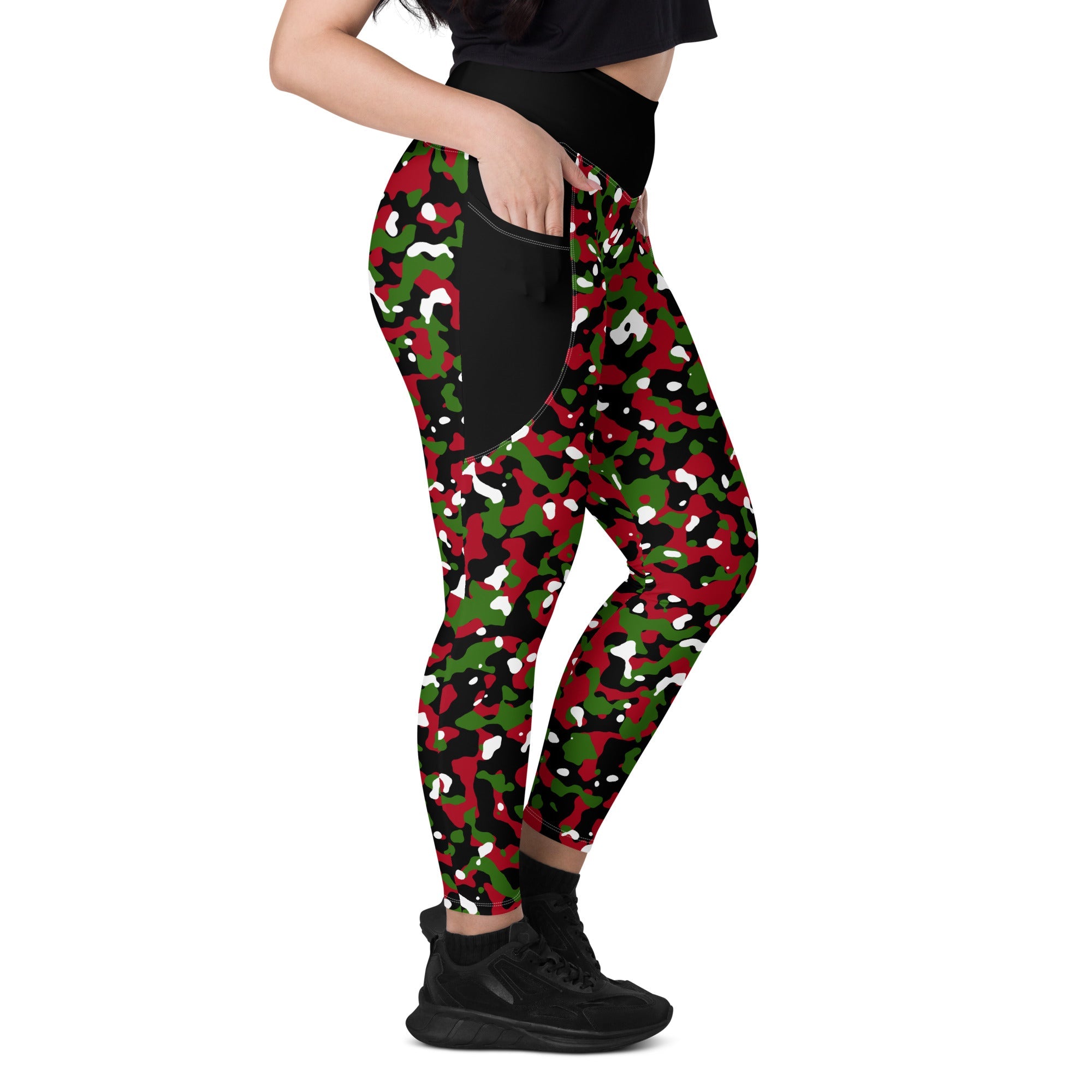 Kenya Flag Camo Leggings with pockets - Conscious Apparel Store