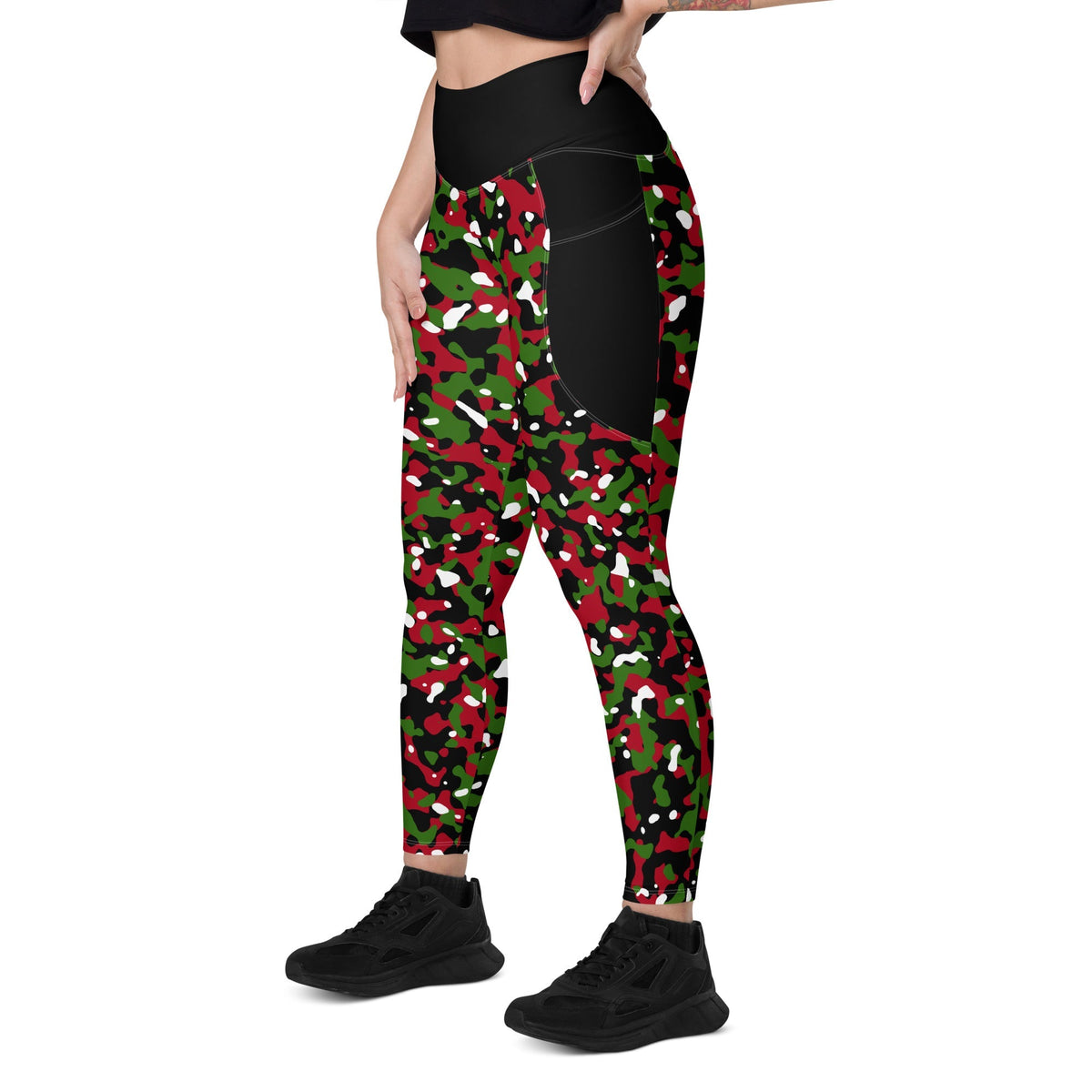 Kenya Flag Camo Leggings with pockets - Conscious Apparel Store
