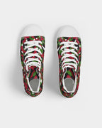 Kenya Flag Camo Men's Hightop Canvas Shoe - Conscious Apparel Store