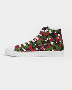 Kenya Flag Camo Men's Hightop Canvas Shoe - Conscious Apparel Store