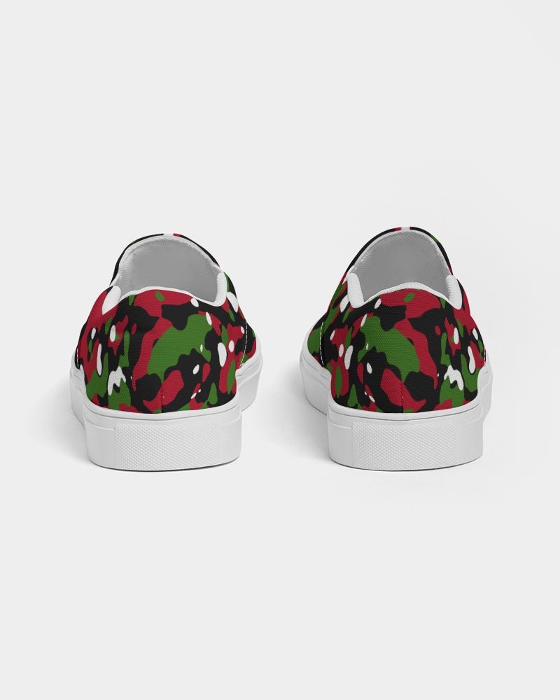 Kenya Flag Camo Men's Slip - On Canvas Shoe - Conscious Apparel Store