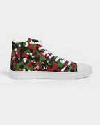 Kenya Flag Camo Women's Hightop Canvas Shoe - Conscious Apparel Store