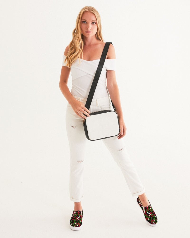 Kenya Flag Camo Women's Slip - On Canvas Shoe - Conscious Apparel Store