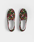 Kenya Flag Camo Women's Slip - On Canvas Shoe - Conscious Apparel Store