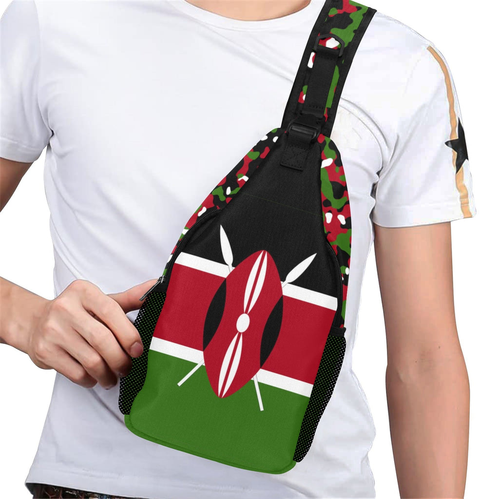 Kenya Flag Casual Chest Bag - Conscious Apparel Store