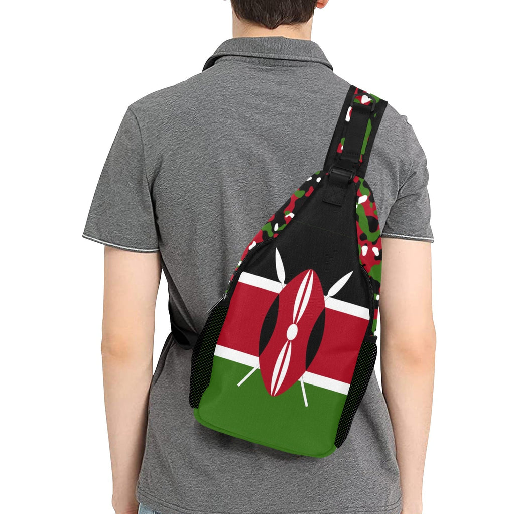 Kenya Flag Casual Chest Bag - Conscious Apparel Store