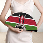 Kenya Flag Double-Sided Custom Folding Fan - Conscious Apparel Store