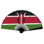 Kenya Flag Double-Sided Custom Folding Fan - Conscious Apparel Store