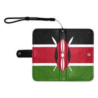 Kenya Flag Flip Leather Purse for Mobile Phone/Large - Conscious Apparel Store
