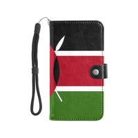 Kenya Flag Flip Leather Purse for Mobile Phone/Large - Conscious Apparel Store