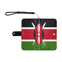Kenya Flag Flip Leather Purse for Mobile Phone/Small - Conscious Apparel Store
