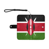 Kenya Flag Flip Leather Purse for Mobile Phone/Small - Conscious Apparel Store