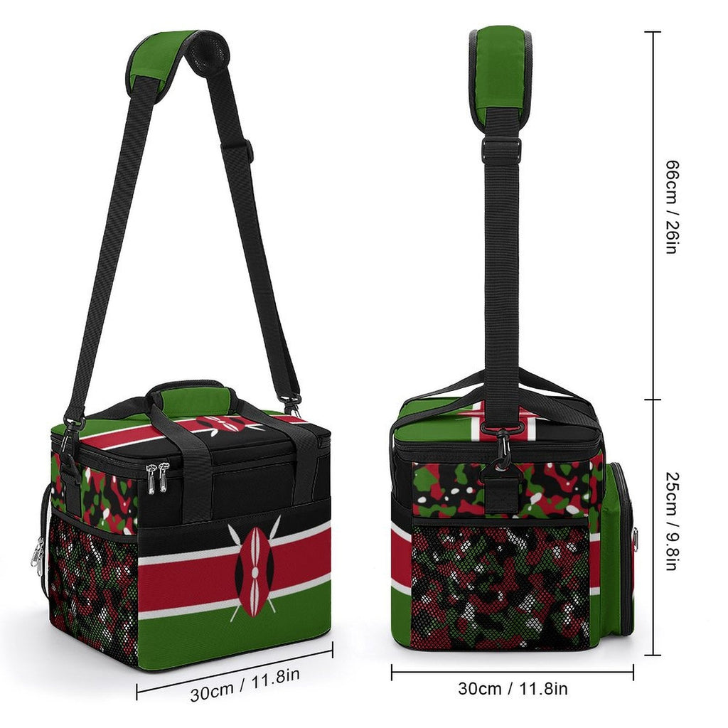 Kenya Flag Insulated Cooler Bag - Conscious Apparel Store