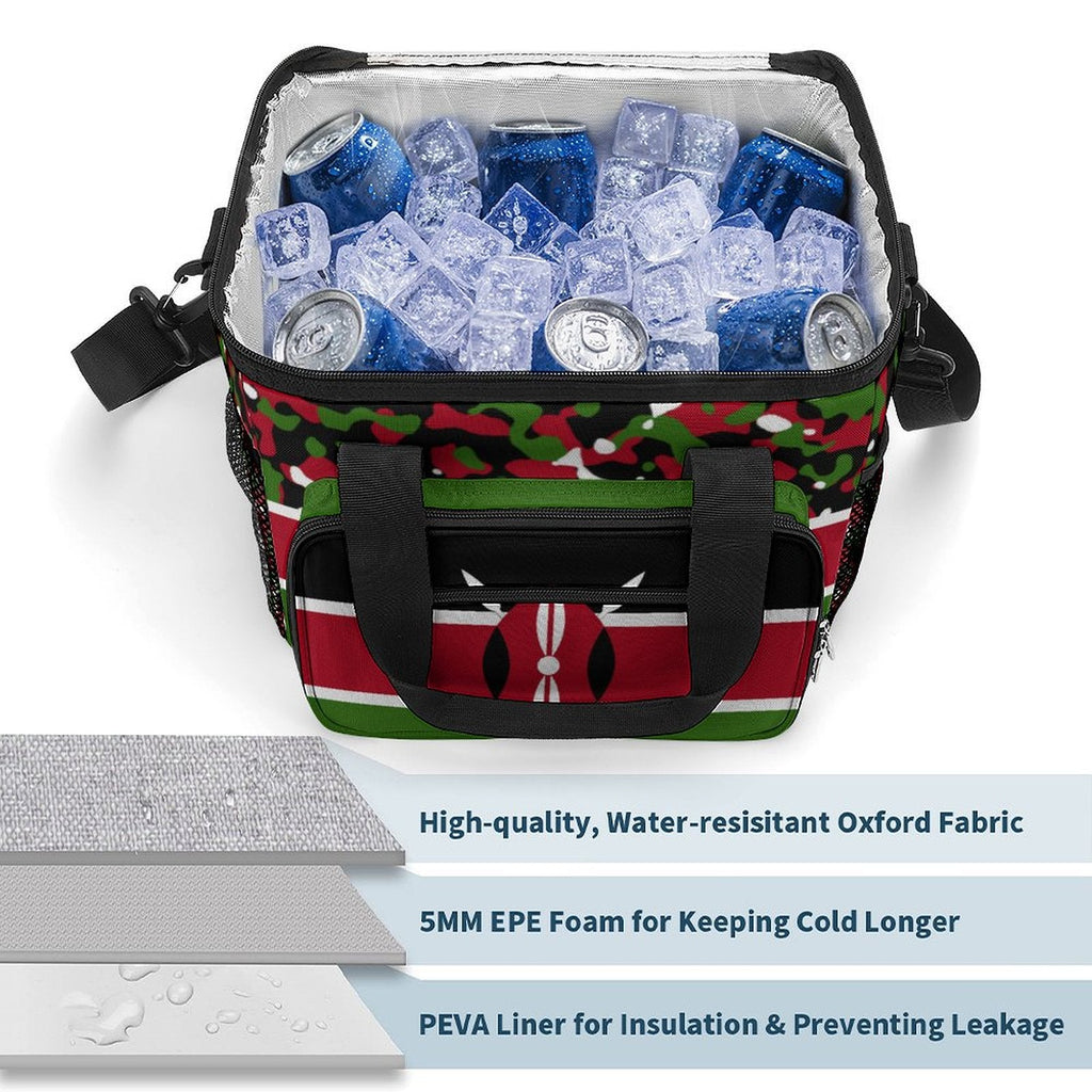 Kenya Flag Insulated Cooler Bag - Conscious Apparel Store