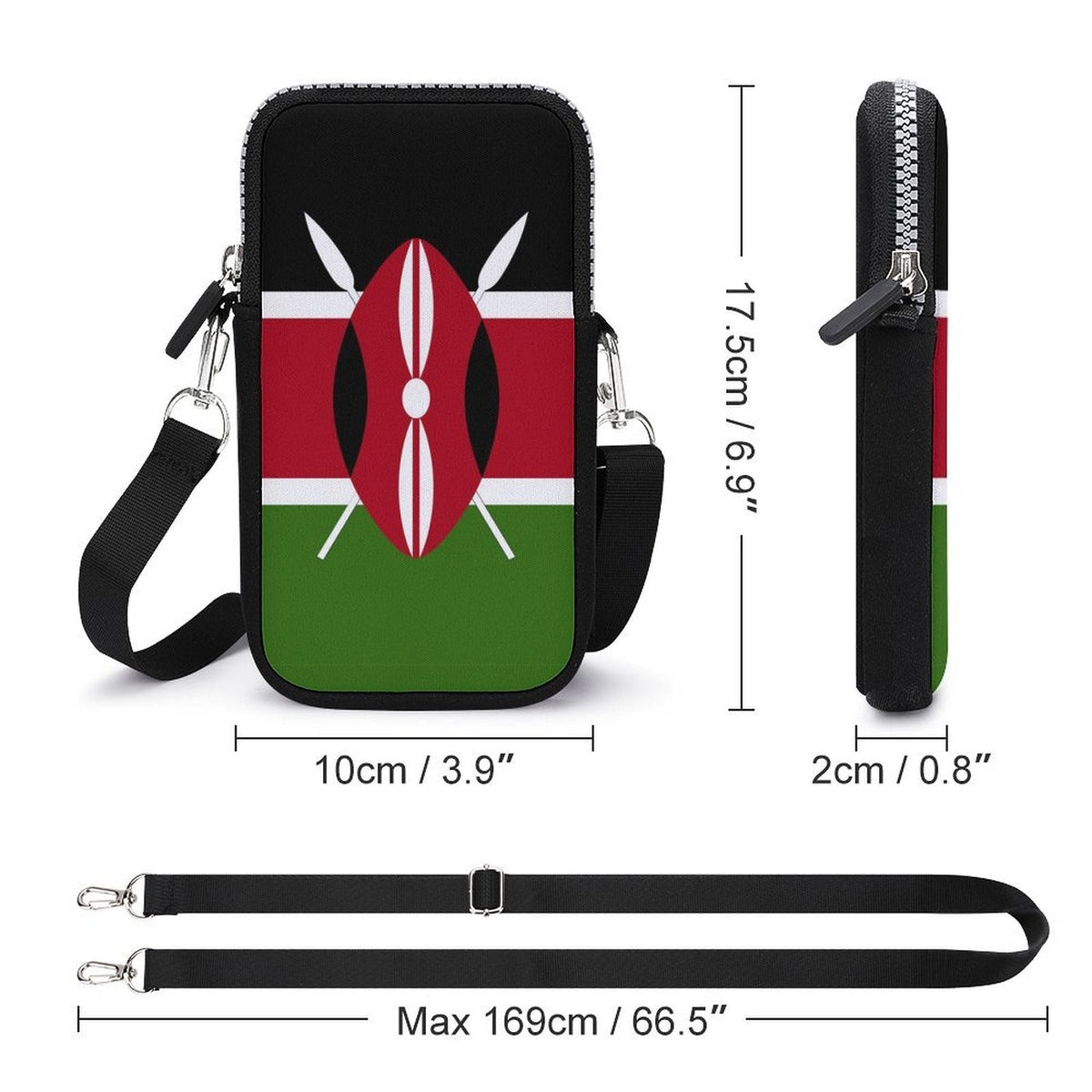 Kenya Flag Mobile Phone Purse - Conscious Apparel Store