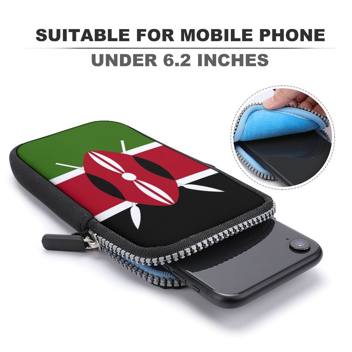 Kenya Flag Mobile Phone Purse - Conscious Apparel Store