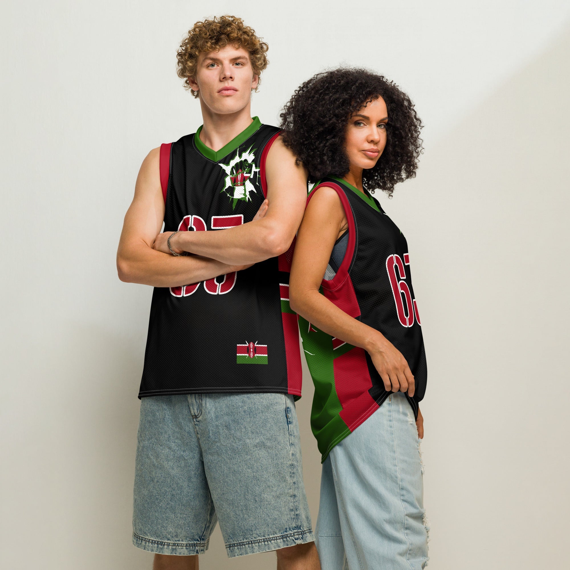 Kenya Flag Premium Sport Jersey Tank Top - Conscious Apparel Store