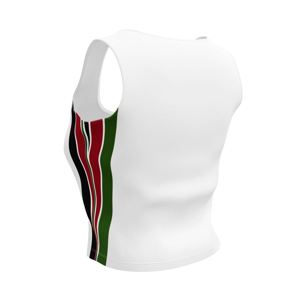 Kenya Flag (White) Crop Top - Conscious Apparel Store