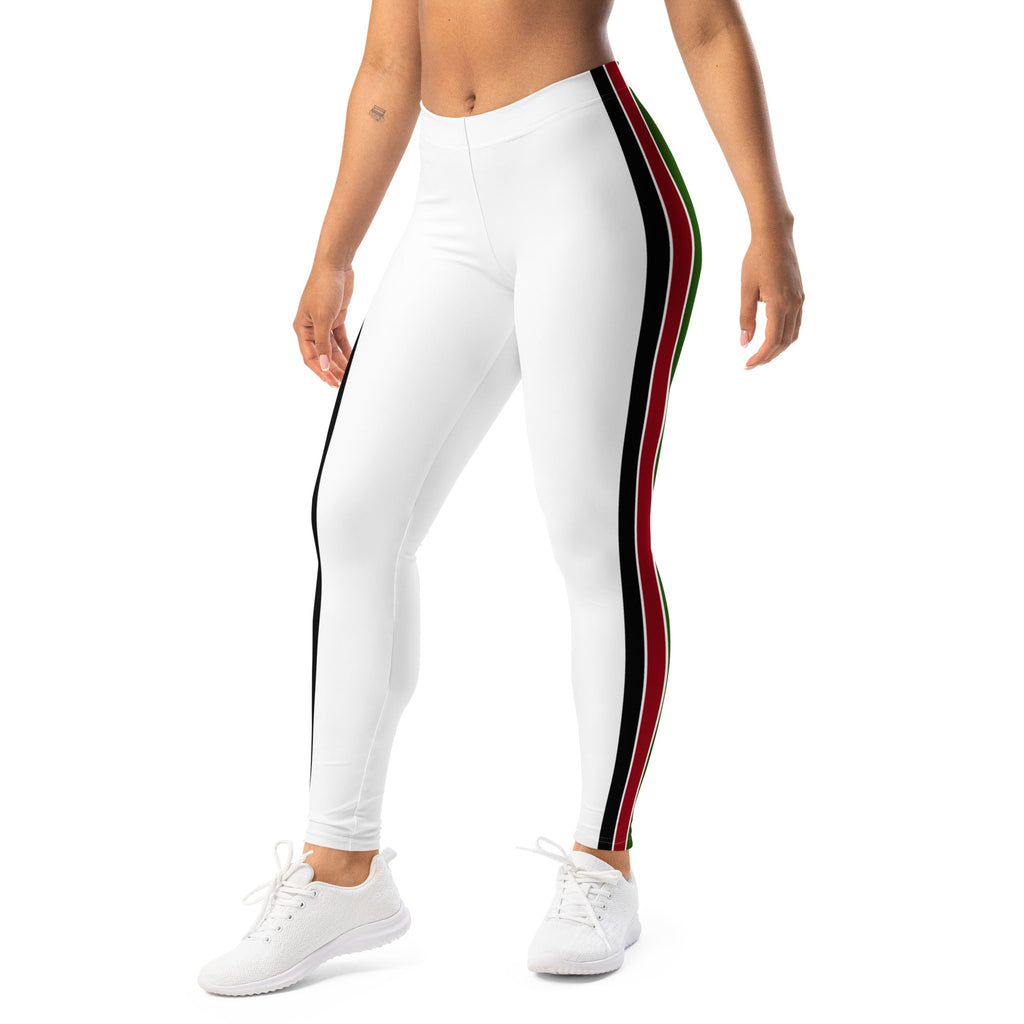 Kenya Flag (White) Leggings - Conscious Apparel Store