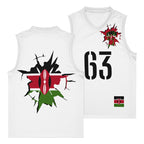 Kenya Flag (White) Premium Sport Jersey Tank Top - Conscious Apparel Store
