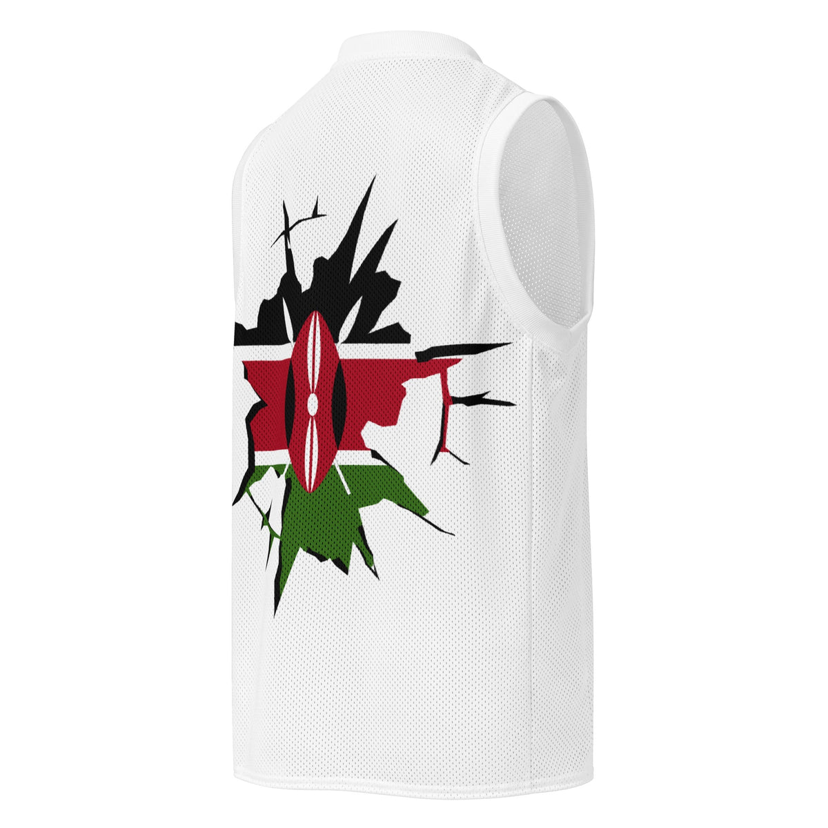 Kenya Flag (White) Premium Sport Jersey Tank Top - Conscious Apparel Store